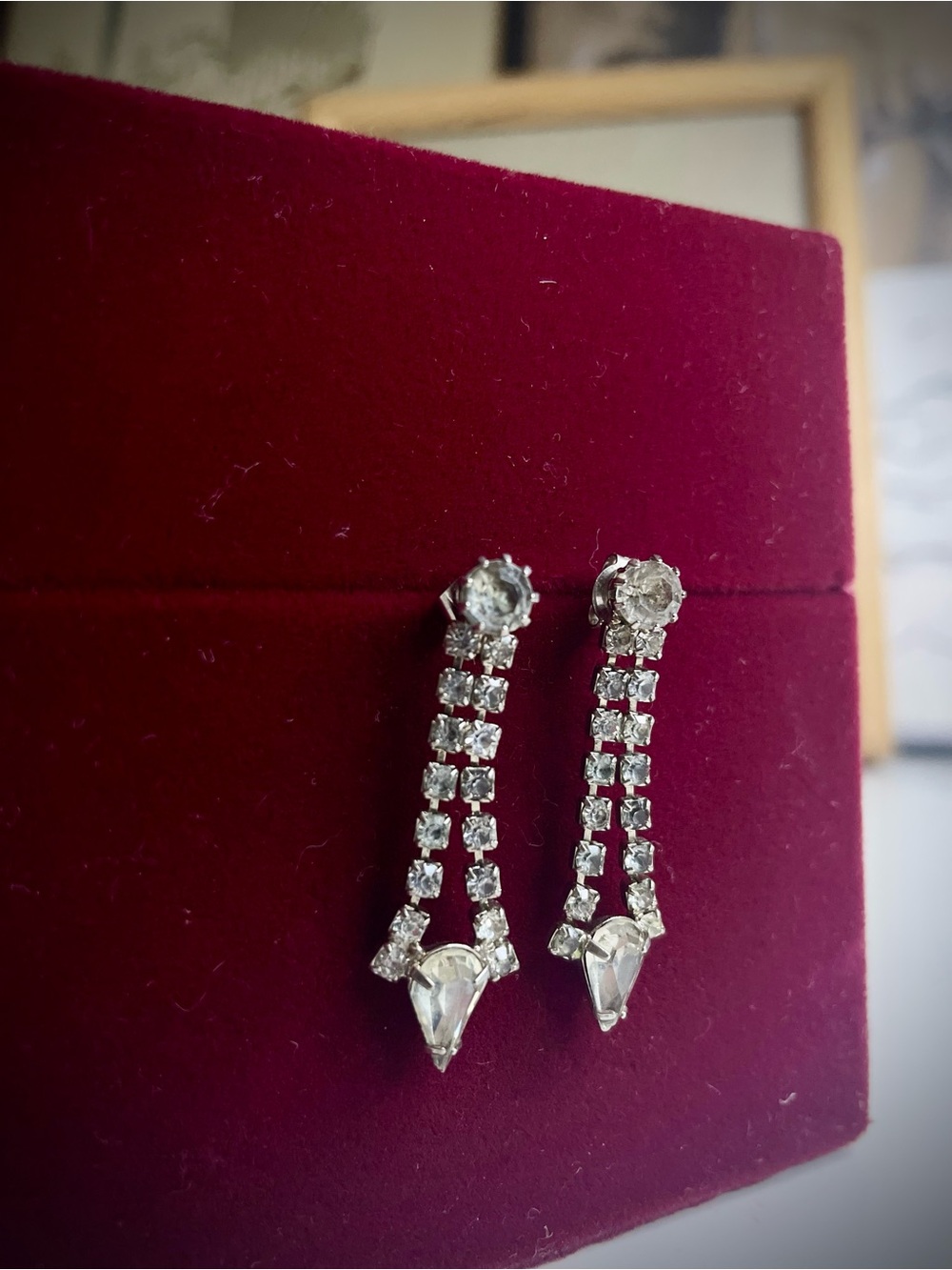 Art Deco Rhinestone Danglers